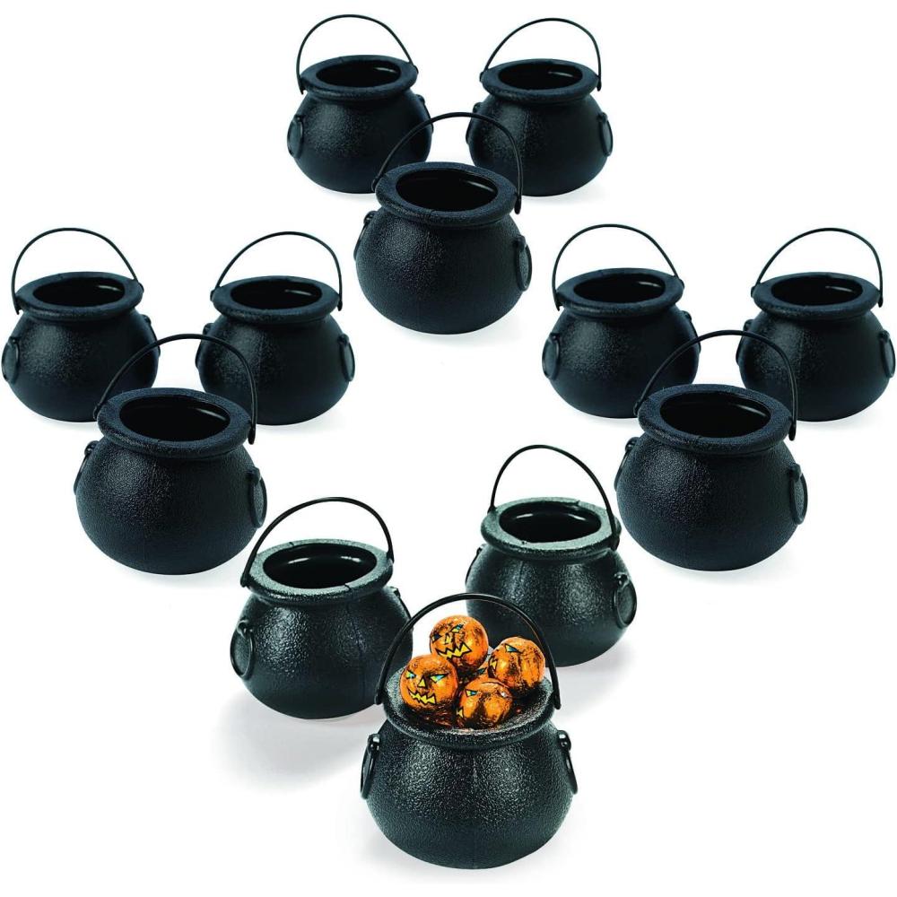 image:imageFun Express Bulk Candy Kettles Cauldrons 144 Pieces Halloween St Patricks Day or Witches and Wizards Party Favors