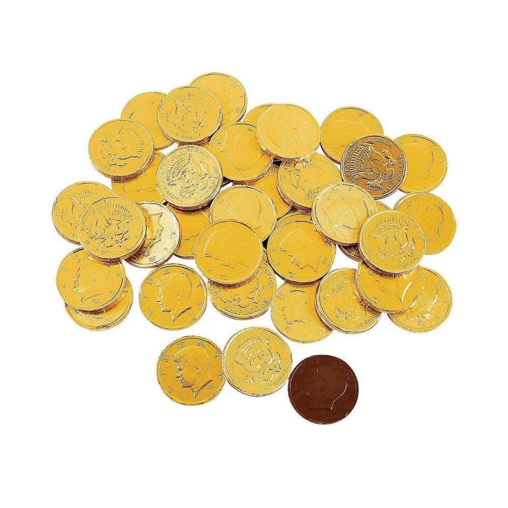 image:imageFun Express Chocolate Coins 1 Pound Approximately 75 Gold Foil Wrapped Pieces St Patricks Day Mardi Gras Novelty Birthday Party and Parade Candy