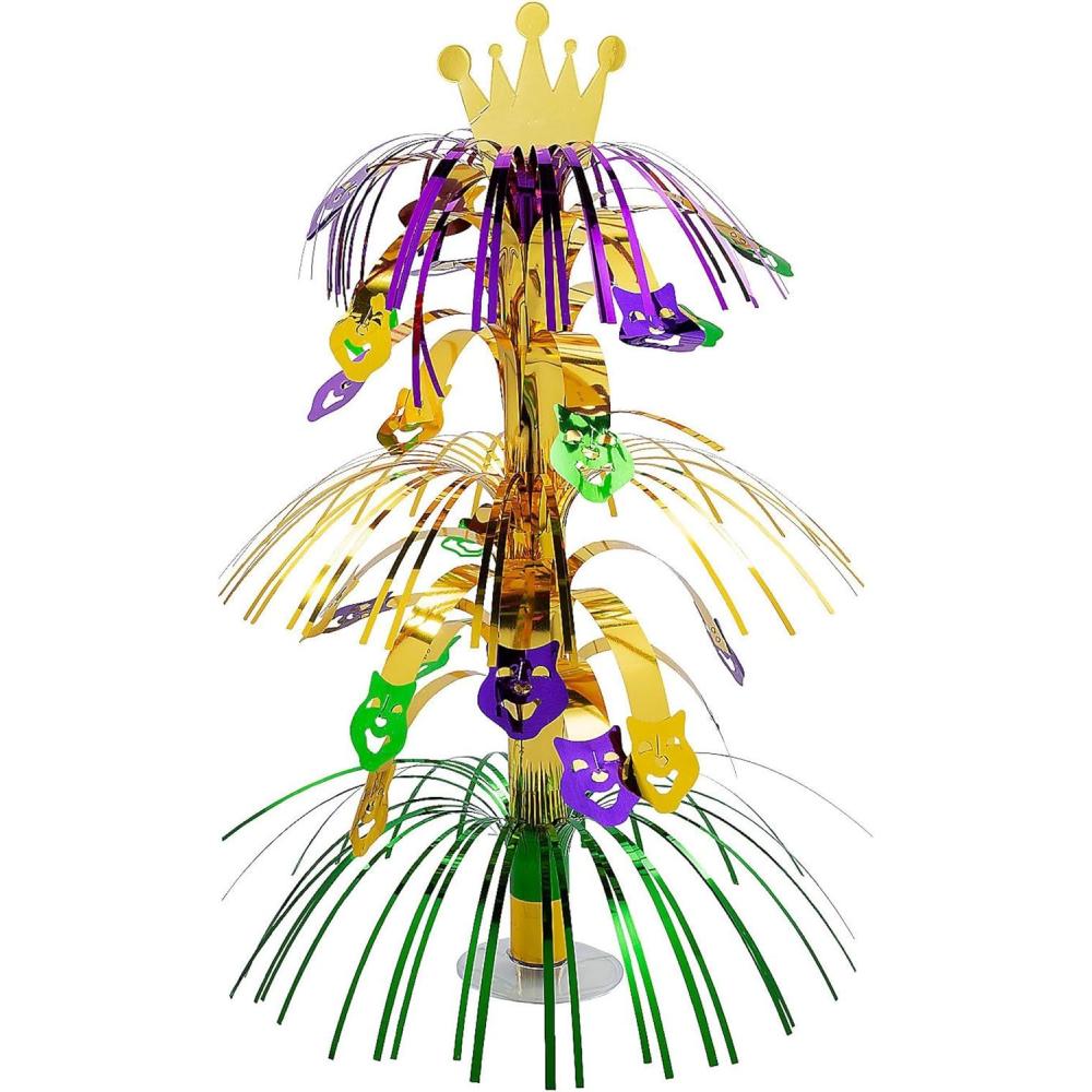 image:imageFun Express Mardi Gras Cascade Centerpiece  Party Decor  1 Piece