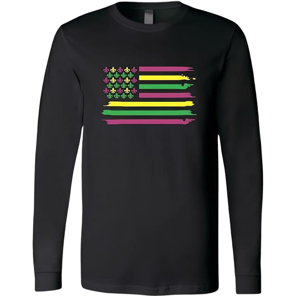 image:imageFun Express Mardi Gras Flag Adults TShirt XL