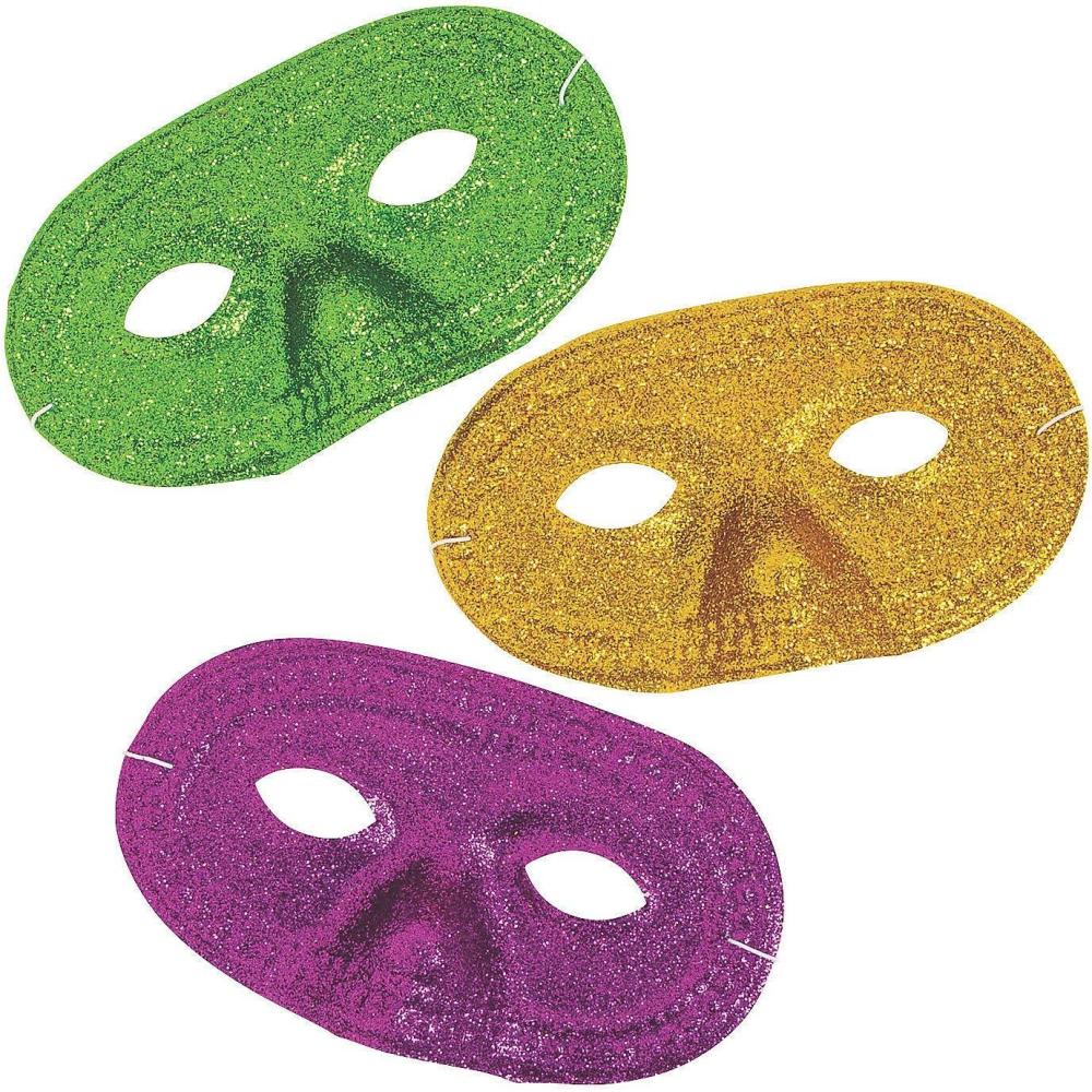 image:imageFun Express Mardi Gras Glitter Masks