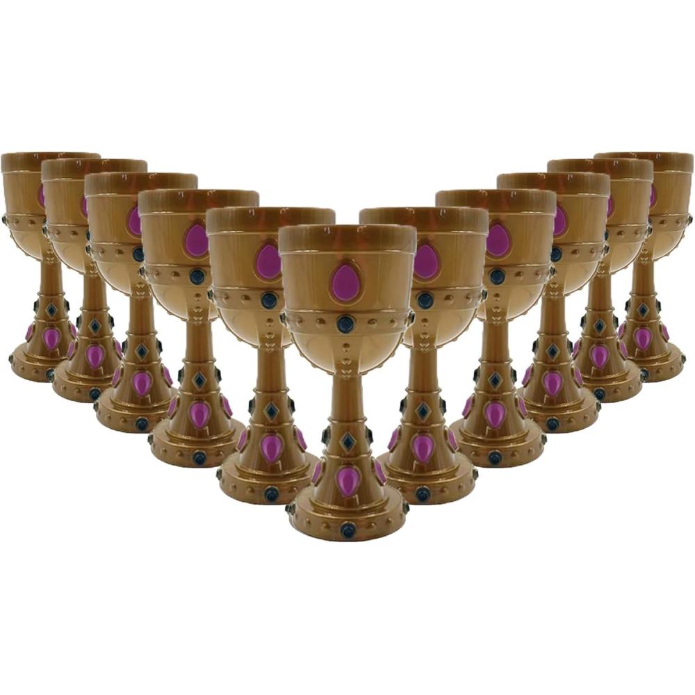 image:imageFun Express Mardi Gras Molded Crown Goblets  1 dozen
