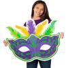 FX Exclusive Jumbo Mardi Gras Mask Cardstock Cutouts, 6 Pieces