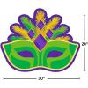 FX Exclusive Jumbo Mardi Gras Mask Cardstock Cutouts, 6 Pieces