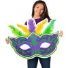 FX Exclusive Jumbo Mardi Gras Mask Cardstock Cutouts, 6 Pieces