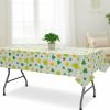 Fun Express 30″ x 6 Ft. St. Patrick’s Day Shamrock Fitted Rectangle Disposable Plastic Tablecloth