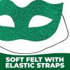 Fun Express 7 1/2″ x 3 3/4″ Green, Gold & Purple Glitter Felt Mardi Gras Masks – 12 Pc.
