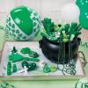Fun Express Green Metallic Beads Necklaces – Bulk Set of 48 – Mardi Gras Beads