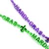 Fun Express Lettered Mardi Gras Beaded Necklaces – Bulk Set of 48 – Party Supply and Jewelry