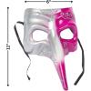 Fun Express Long Nose Mardi Gras Masks – Includes glitter accents and ribbon ties. (set of 6)