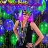 Fun Express Mardi Gras Beads Bulk 500 Piece Mega Assortment – Premium Party Accessories for Women & Kids | Gold Silver Purple Green Beaded Necklaces for Celebrations, Parades & Costume Events