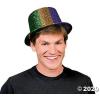 Fun Express Mardi Gras Glitter Top Hat – Set of 12 Party Hats