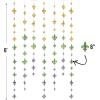 Fun Express Mardi Gras Hanging Fleur de Lis Curtain Backdrop – Vibrant Metallic Gold & Purple Design – Mardi Gras Parties Parades Events – Elegant Party Decor Doorways Windows – 36″ x 72″ – 1 Piece