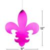 Fun Express Mardi Gras Mask Metallic Foil Wall Cutouts – 12 Pieces(Fleur-de-lis)