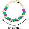 Fun Express Mardi Gras Pony Bead Bracelets – 24 Pieces