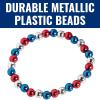 Fun Express Patriotic Mardi Gras Beaded Bracelets – 24 Pc