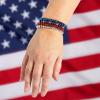 Fun Express Patriotic Mardi Gras Beaded Bracelets – 24 Pc
