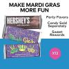 Fun Express Personalized Mardi Gras Candy Bar Labels – 12 Pieces