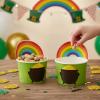 Fun Express St. Patrick’s Day Pot of Gold Disposable Paper Snack Cups – 12 Ct(Multicolor)
