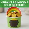 Fun Express St. Patrick’s Day Pot of Gold Disposable Paper Snack Cups – 12 Ct(Multicolor)