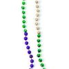 Fun Express Tri Color Metallic Mardi Gras Beads in Green, Purple and Gold (Set of 48) 30 inch Necklace on a Breakaway Cord, Great for Parades, Birthdays and Other Events