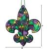 Mardi Gras Fleur-de-lis Tissue Paper Sign Craft Kit, Makes 12