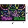 Mardi Gras Glow Backdrop Banner – Party Decor – 3 Pieces