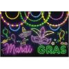 Mardi Gras Glow Backdrop Banner – Party Decor – 3 Pieces