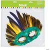 Oriental Trading 12-Piece Assorted Colorful Mardi Gras Masks – 11.75″. x 7.74″ | Multicolor Feather Design Mardi Gras Mask, Perfect Masks for Masquerade Party, Party Supplies & Party Favors