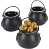 Plastic Black Candy Kettles, 72 Pieces, St Patrick’s Day and Halloween Party Favors