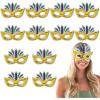 Fun Express 8″ x 5 1/4″ Gold & Silver Sequin Mardi Gras Masks with Feathers – 12 Pieces