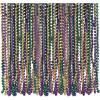 Fun Express Bulk 576 Pieces Metallic Tri-Color Mardi Gras Bead Necklaces