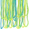 Fun Express Glow in the Dark Bead Necklaces – Bulk Set of 24 – Mardi Gras Supples – Jewelry