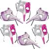 Fun Express Long Nose Mardi Gras Masks – Includes glitter accents and ribbon ties. (set of 6)
