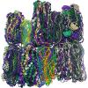 Fun Express Mardi Gras Beads Bulk 500 Piece Mega Assortment – Premium Party Accessories for Women & Kids | Gold Silver Purple Green Beaded Necklaces for Celebrations, Parades & Costume Events