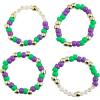 Fun Express Mardi Gras Pony Bead Bracelets – 24 Pieces