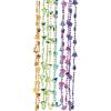 Fun Express Metallic Neon Star Mardi Gras Bead Necklaces – 48 Pieces