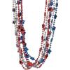 Fun Express Metallic Patriotic Star Necklaces (4dz) for Fourth of July – Jewelry – Mardi Gras Beads – Mot Shaped – Fourth of July – 48 Pieces