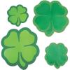 Jumbo Glitter Four-Leaf Clover Cutouts – 6 Pack – St. Patricks Day Decor – 20 Inch Size
