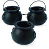 Plastic Black Candy Kettles, 72 Pieces, St Patrick’s Day and Halloween Party Favors