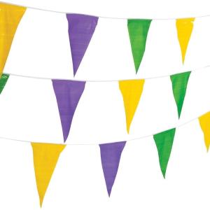 Fun Express – Mardi Gras Pennant for Mardi Gras – Party Decor – Hanging Decor – Pennants – Mardi Gras – 1 Piece