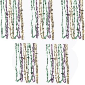 Fun Express 30″ circ. Mega Bulk 240 Pieces Lettered Mardi Gras Bead Necklaces