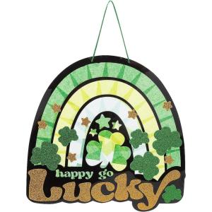 Fun Express 8″ St. Patrick’s Day Happy Go Lucky Tissue Paper Acetate Sign Craft Kit – Makes 12
