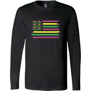 Fun Express Mardi Gras Flag Adult’s T-Shirt – XL