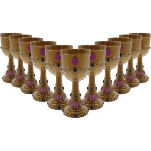 Fun Express Mardi Gras Molded Crown Goblets – 1 dozen