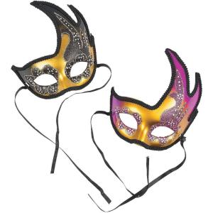 Fun Express Winged Mardi Gras Masks (set of 6) Apparel Accessories