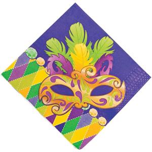 Prismatic Mardi Gras Lunch Napkins – Party Supplies – 16 Pieces