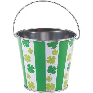 ST. Patrick’s Day Metal Pail – 2.75 in x 3 in – Party Supplies – 12 Pieces