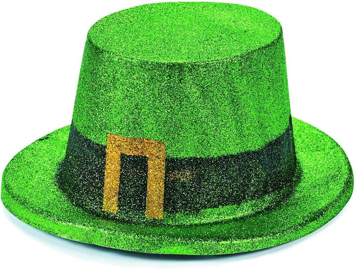 image:imageFun Express Bulk Green Glitter Leprechaun Top Hats 72 Hates St Patricks Day Celebration Accessories