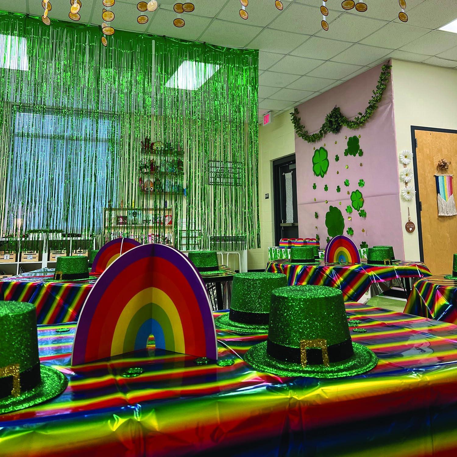 image:imageFun Express Bulk Green Glitter Leprechaun Top Hats 72 Hates St Patricks Day Celebration Accessories